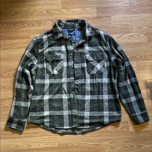 Chaps Men's Green Plaid Button-Up Flannel Shirt
